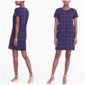 J Crew Plaid Shift Dress